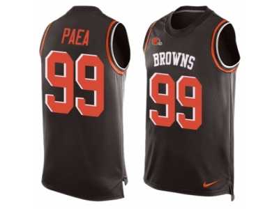 Men's Nike Cleveland Browns #99 Stephen Paea Limited Brown Player Name & Number Tank Top NFL Jersey