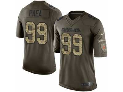 Men's Nike Cleveland Browns #99 Stephen Paea Limited Green Salute to Service NFL Jersey