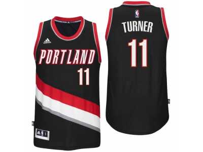 Men Portland Trail Blazers #11 Evan Turner Alternate Black New Swingman Jersey