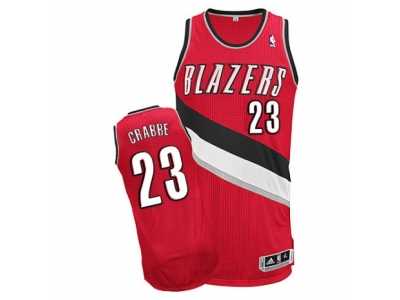 Men\'s Adidas Portland Trail Blazers #23 Allen Crabbe Authentic Red Alternate NBA Jersey