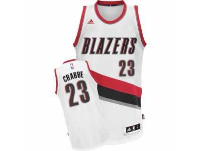Men's Adidas Portland Trail Blazers #23 Allen Crabbe Swingman White Home NBA Jersey