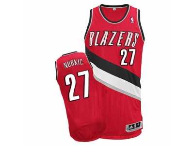 Men's Adidas Portland Trail Blazers #27 Jusuf Nurkic Authentic Red Alternate NBA Jersey