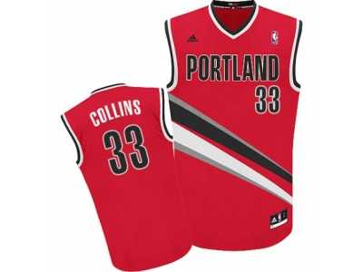 Men\'s Adidas Portland Trail Blazers #33 Zach Collins Swingman Red Alternate NBA Jersey
