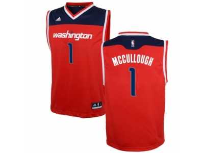 Men's Adidas Washington Wizards #1 Chris McCullough Authentic Red Road NBA Jersey
