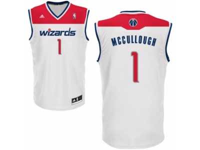Men\'s Adidas Washington Wizards #1 Chris McCullough Swingman White Home NBA Jersey
