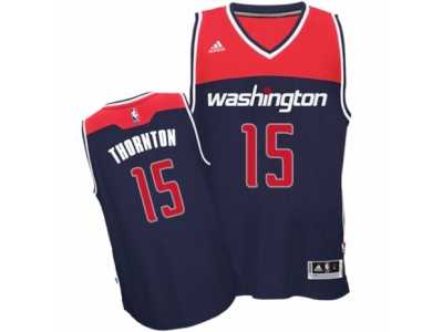 Men's Adidas Washington Wizards #15 Marcus Thornton Authentic Navy Blue Alternate NBA Jersey