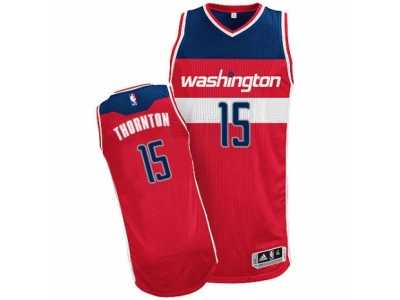 Men's Adidas Washington Wizards #15 Marcus Thornton Authentic Red Road NBA Jersey