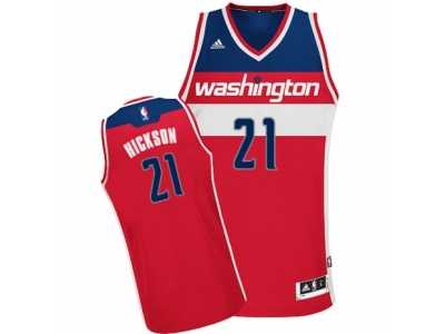 Men's Adidas Washington Wizards #21 JJ Hickson Swingman Red Road NBA Jersey