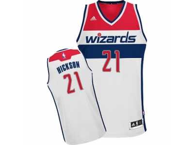 Men's Adidas Washington Wizards #21 JJ Hickson Swingman White Home NBA Jersey