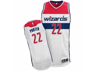 Men's Adidas Washington Wizards #22 Otto Porter Authentic White Home NBA Jersey
