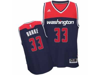 Men\'s Adidas Washington Wizards #33 Trey Burke Authentic Navy Blue Alternate NBA Jersey