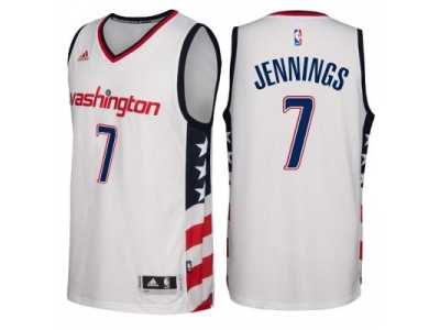 Men\'s Washington Wizards #7 Brandon Jennings adidas White Swingman Stars Stripes Jersey