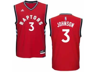 Men's Adidas Toronto Raptors #3 James Johnson Swingman Red Road NBA Jersey