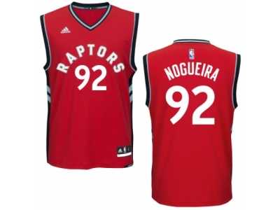 Men's Adidas Toronto Raptors #92 Lucas Nogueira Swingman Red Road NBA Jersey