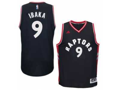 Men's Toronto Raptors #9 Serge Ibaka adidas Black Player Swingman Alternate Jersey
