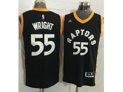 Toronto Raptors #55 Delon Wright Black Gold Stitched NBA Jersey