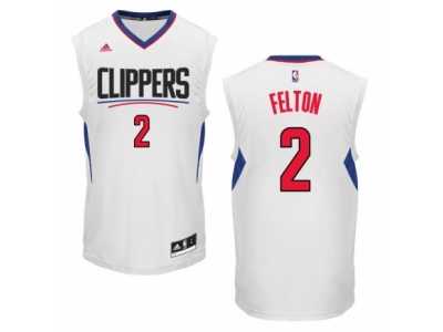 Men's Adidas Los Angeles Clippers #2 Raymond Felton Authentic White Home NBA Jersey