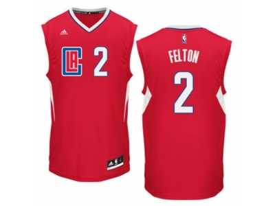 Men's Adidas Los Angeles Clippers #2 Raymond Felton Swingman Red Road NBA Jersey