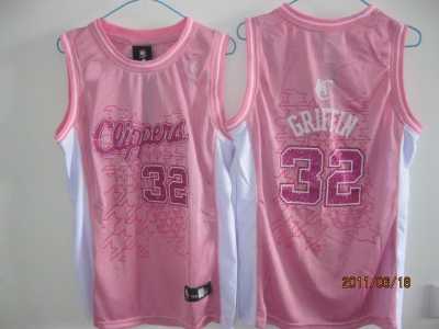 women nba los angeles clippers #32 griffin pink