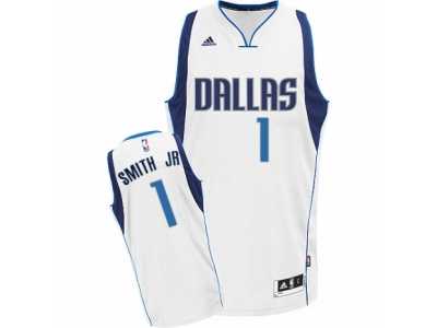 Men's Adidas Dallas Mavericks #1 Dennis Smith Jr. Swingman White Home NBA Jersey