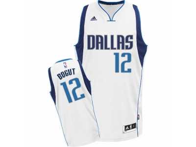 Men's Adidas Dallas Mavericks #12 Andrew Bogut Swingman White Home NBA Jersey