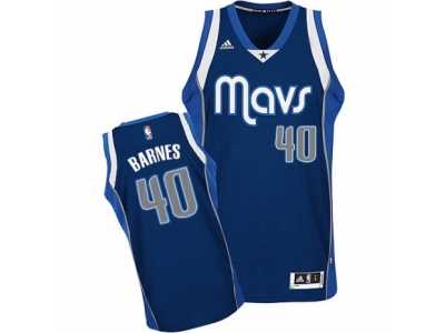 Men's Adidas Dallas Mavericks #40 Harrison Barnes Swingman Navy Blue Alternate NBA Jersey