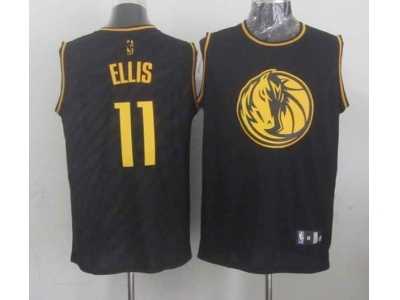 nba dallas mavericks #11 ellis black[gold lettering fashion]