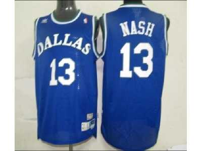 nba jerseys dallas mavericks #13 nash lt.blue[swingman white number]