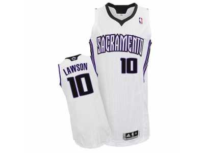 Men's Adidas Sacramento Kings #10 Ty Lawson Authentic White Home NBA Jersey