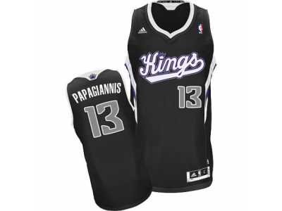 Men's Adidas Sacramento Kings #13 Georgios Papagiannis Swingman Black Alternate NBA Jersey