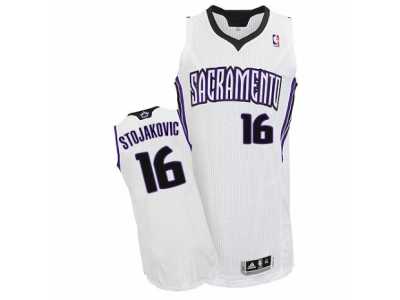 Men's Adidas Sacramento Kings #16 Peja Stojakovic Authentic White Home NBA Jersey