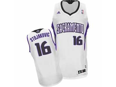 Men's Adidas Sacramento Kings #16 Peja Stojakovic Swingman White Home NBA Jersey