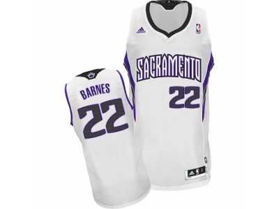 Men\'s Adidas Sacramento Kings #22 Matt Barnes Swingman White Home NBA Jersey