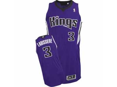 Men's Adidas Sacramento Kings #3 Skal Labissiere Authentic Purple Road NBA Jersey