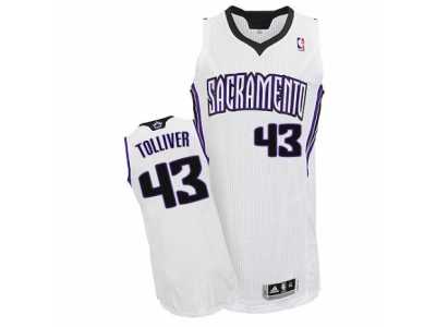 Men's Adidas Sacramento Kings #43 Anthony Tolliver Authentic White Home NBA Jersey