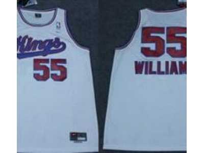 NBA Sacramento Kings #55 Jason Williams White Jerseys(Throwback)