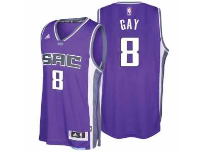 Sacramento Kings #8 Rudy Gay 2016-17 Seasons Purple City Road New Swingman Jersey