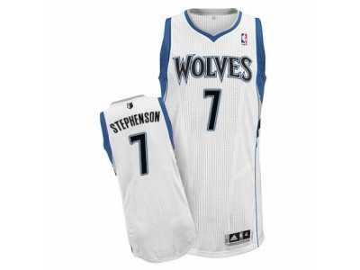 Men's Adidas Minnesota Timberwolves #7 Lance Stephenson Authentic White Home NBA Jersey