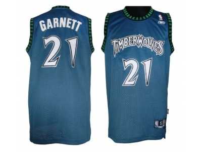 nba minnesota timberwolves #21 garnett blue