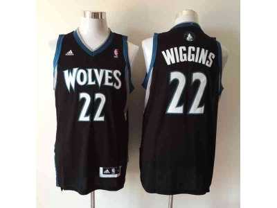 nba minnesota timberwolves #22 wiggins black[revolution 30 swingman]