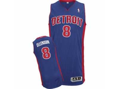 Men's Adidas Detroit Pistons #8 Henry Ellenson Authentic Royal Blue Road NBA Jersey