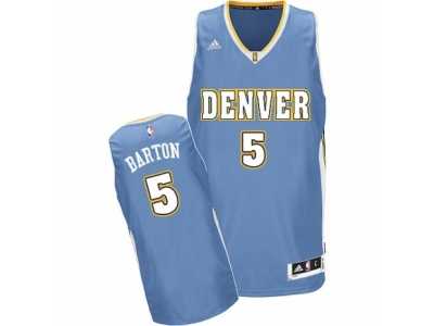 Men's Adidas Denver Nuggets #5 Will Barton Swingman Light Blue Road NBA Jersey