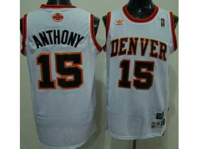 nba Denver Nuggets #15 Anthony Throwback White