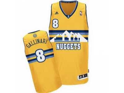 nba Denver Nuggets #8 Danilo Gallinari Yellow(Revolution 30 Swingman)