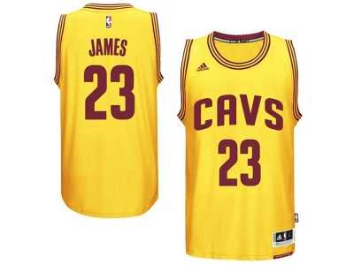 Men Cleveland Cavaliers #23 LeBron James Gold Home Alternate New Swingman Jersey