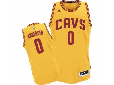 Men's Adidas Cleveland Cavaliers #0 Chris Andersen Swingman Gold Alternate NBA Jersey