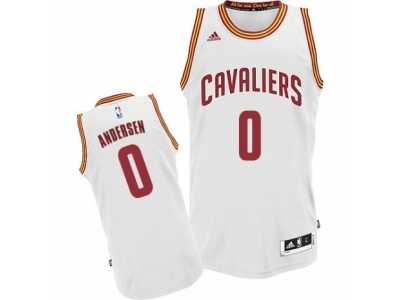 Men's Adidas Cleveland Cavaliers #0 Chris Andersen Swingman White Home NBA Jersey