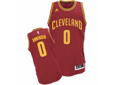 Men's Adidas Cleveland Cavaliers #0 Chris Andersen Swingman Wine Red Road NBA Jersey