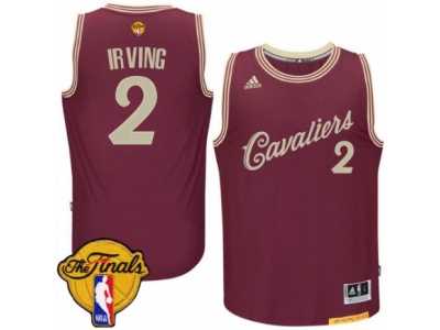 Men's Adidas Cleveland Cavaliers #2 Kyrie Irving Swingman Red 2015-16 Christmas Day 2017 The Finals Patch NBA Jersey