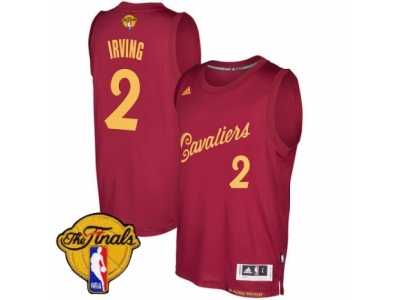 Men's Adidas Cleveland Cavaliers #2 Kyrie Irving Swingman Wine Red 2016-2017 Christmas Day 2017 The Finals Patch NBA Jersey